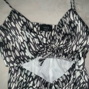 Satin cut out midi dress size M